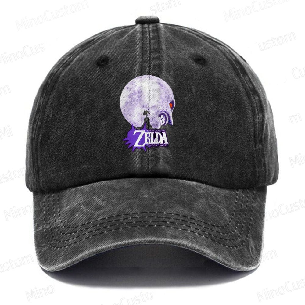 Majora's Mask Retro Graphic Casual Washed Cap 