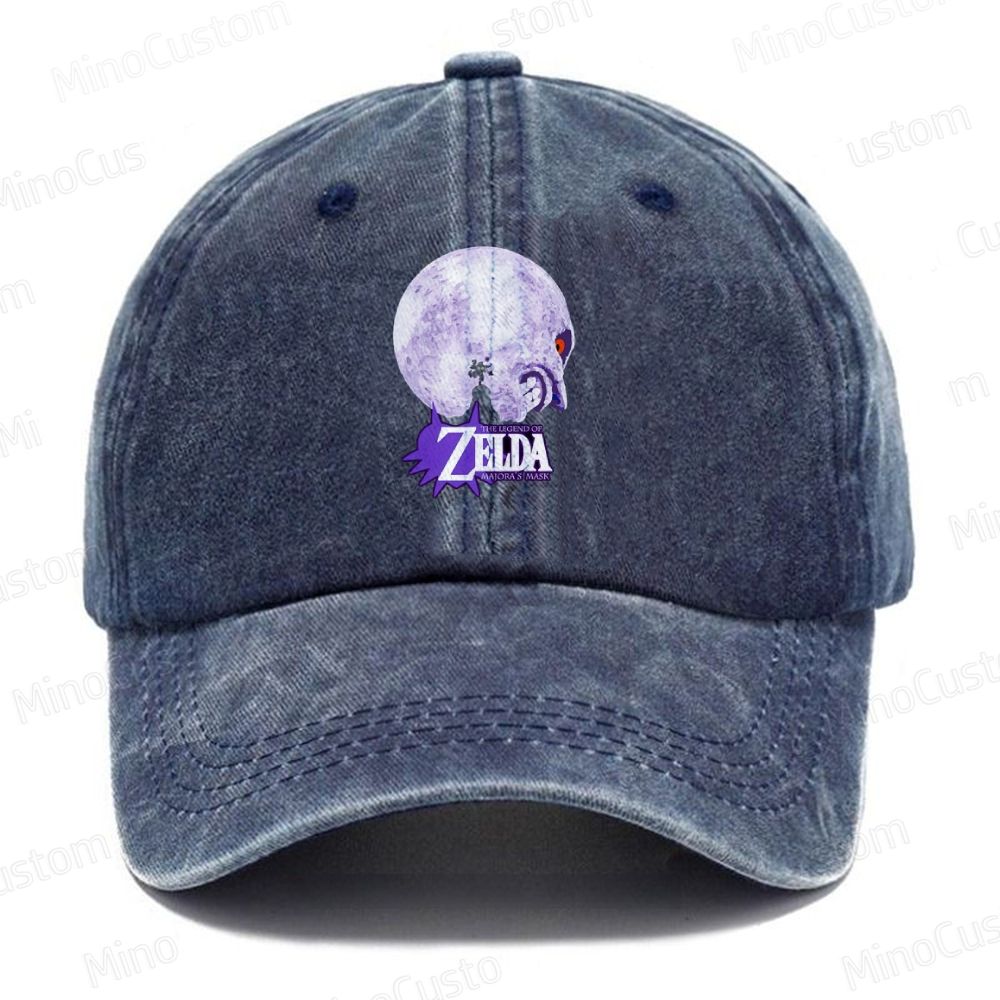 Majora's Mask Retro Graphic Casual Washed Cap 