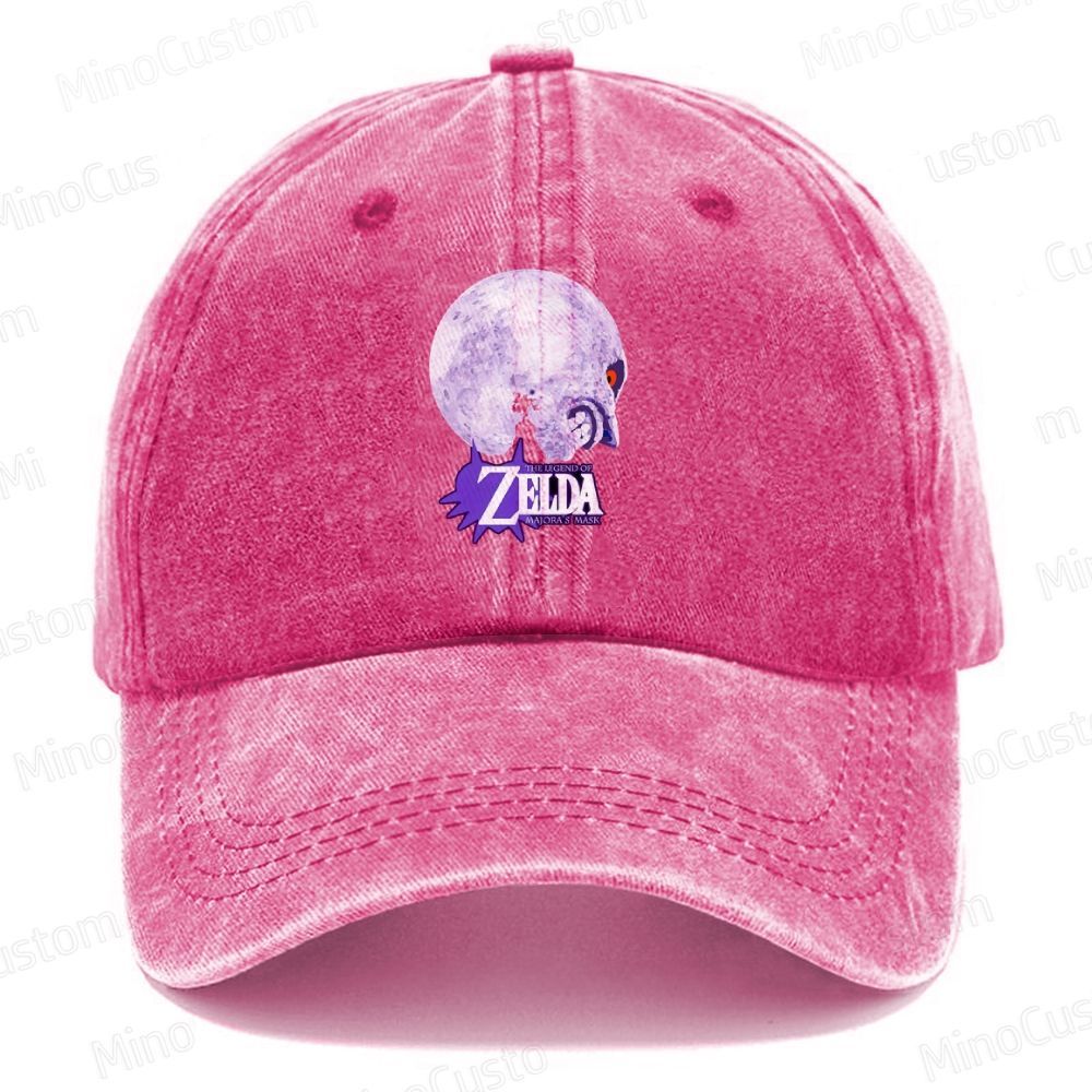Majora's Mask Retro Graphic Casual Washed Cap 