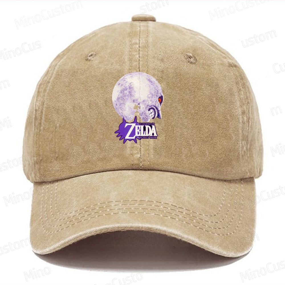 Majora's Mask Retro Graphic Casual Washed Cap 
