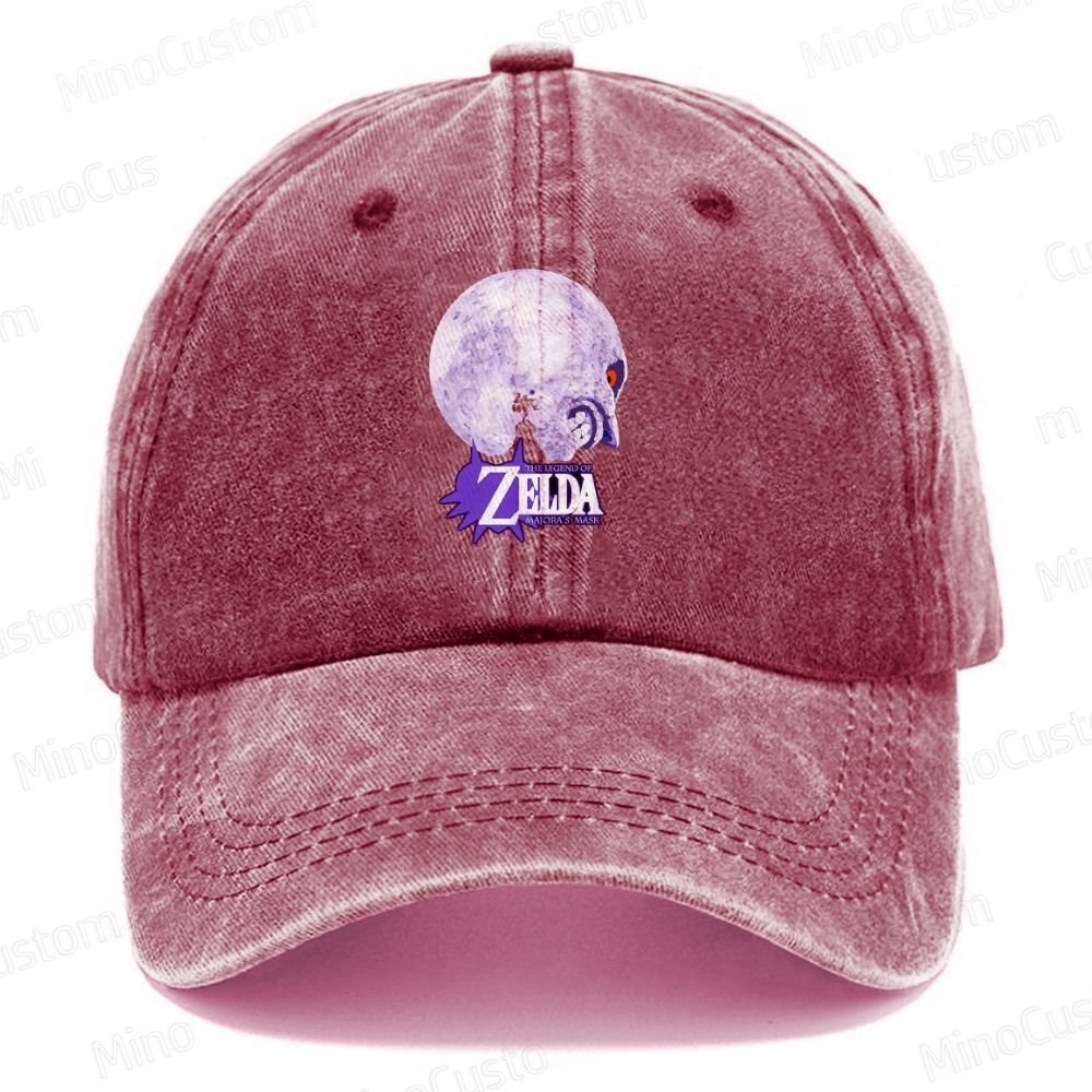Majora's Mask Retro Graphic Casual Washed Cap 
