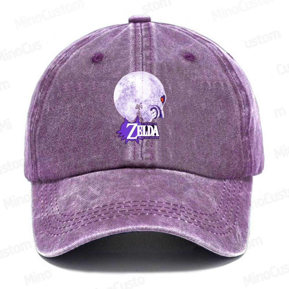 Majora's Mask Retro Graphic Casual Washed Cap 