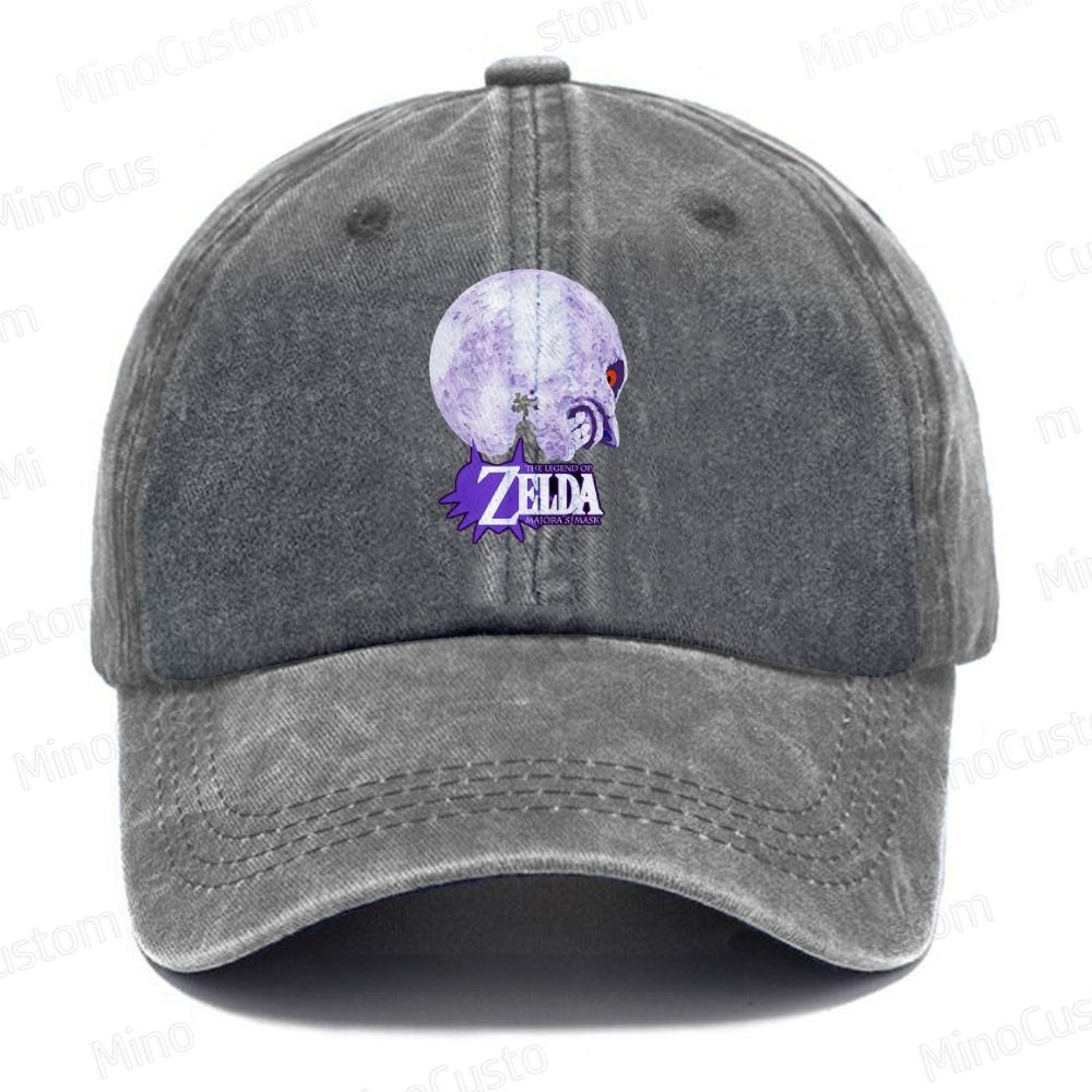 Majora's Mask Retro Graphic Casual Washed Cap 