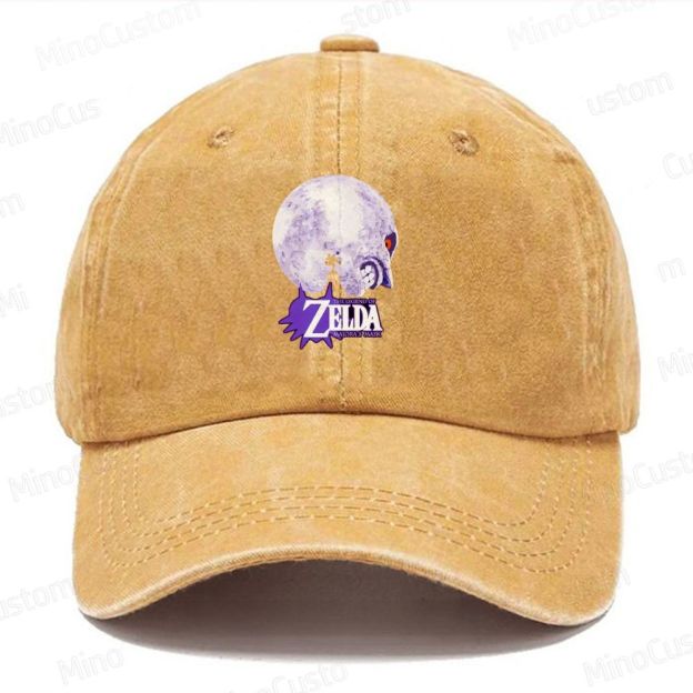 Majora's Mask Retro Graphic Casual Washed Cap 