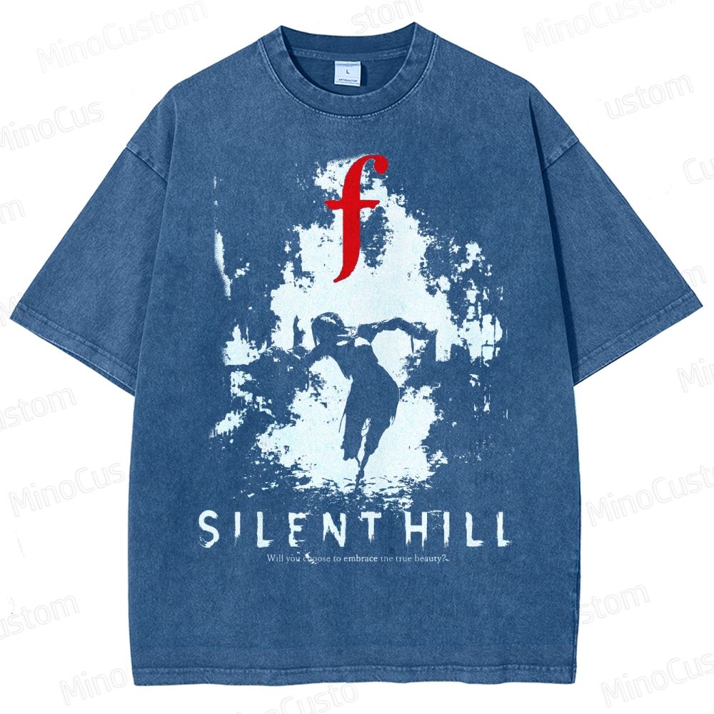 Bleached Art Silent Hill f Washed T-Shirt 