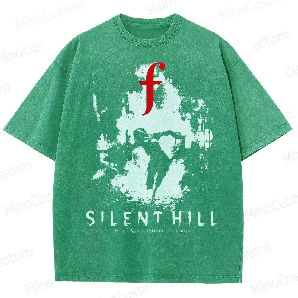 Bleached Art Silent Hill f Washed T-Shirt 