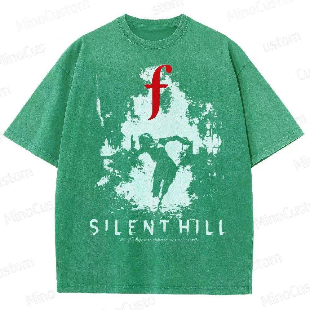Bleached Art Silent Hill f Washed T-Shirt 