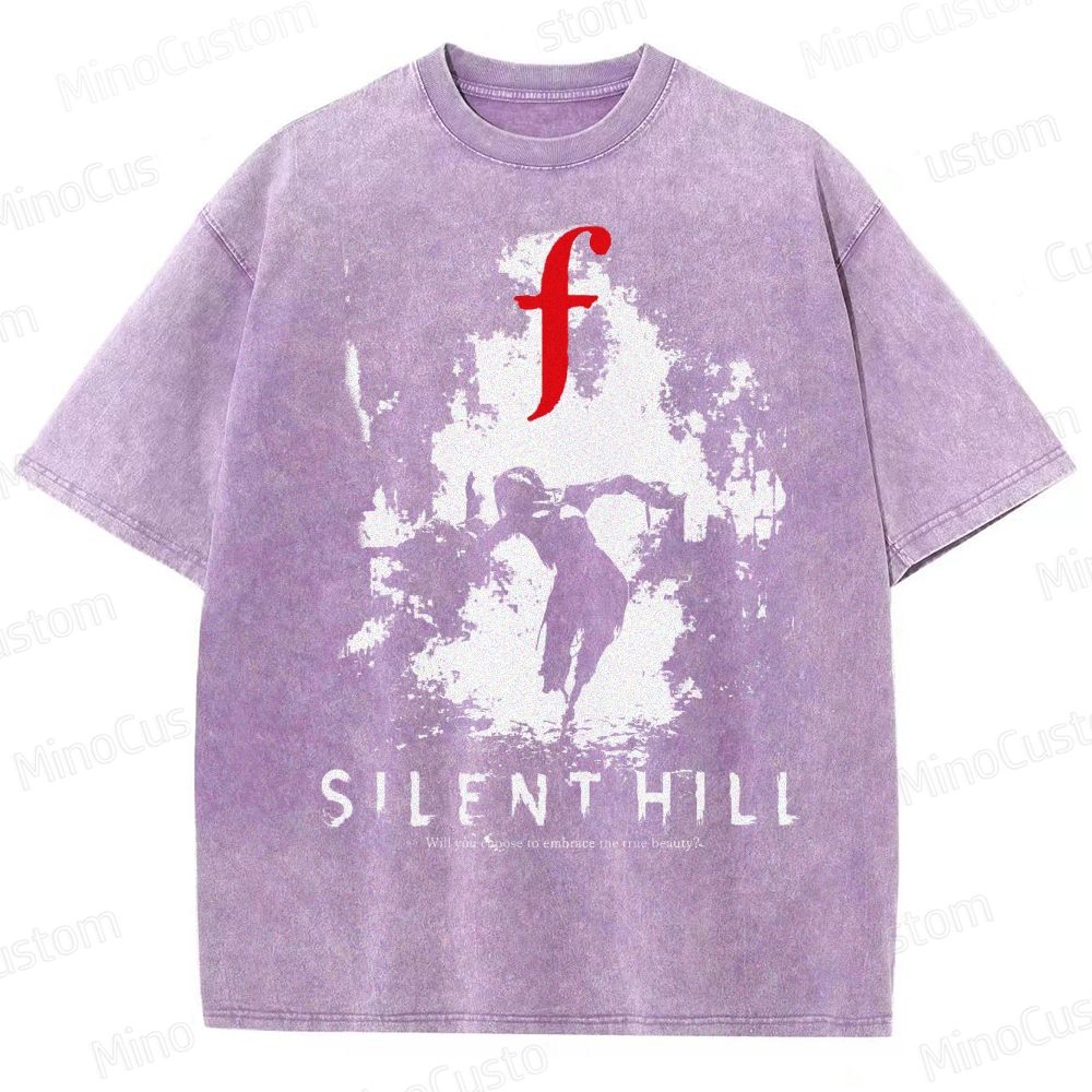 Bleached Art Silent Hill f Washed T-Shirt 