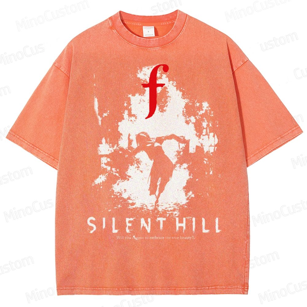 Bleached Art Silent Hill f Washed T-Shirt 