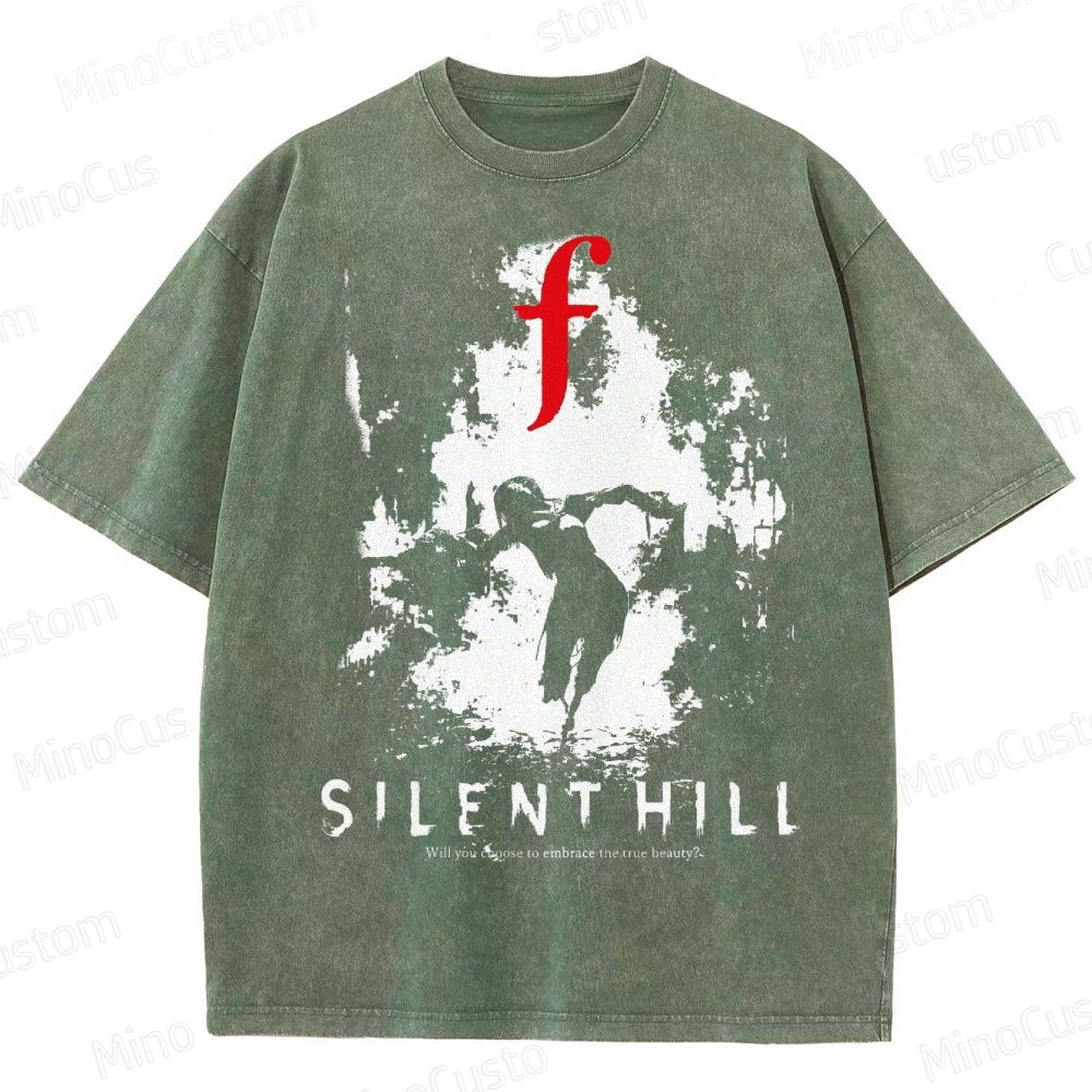 Bleached Art Silent Hill f Washed T-Shirt 