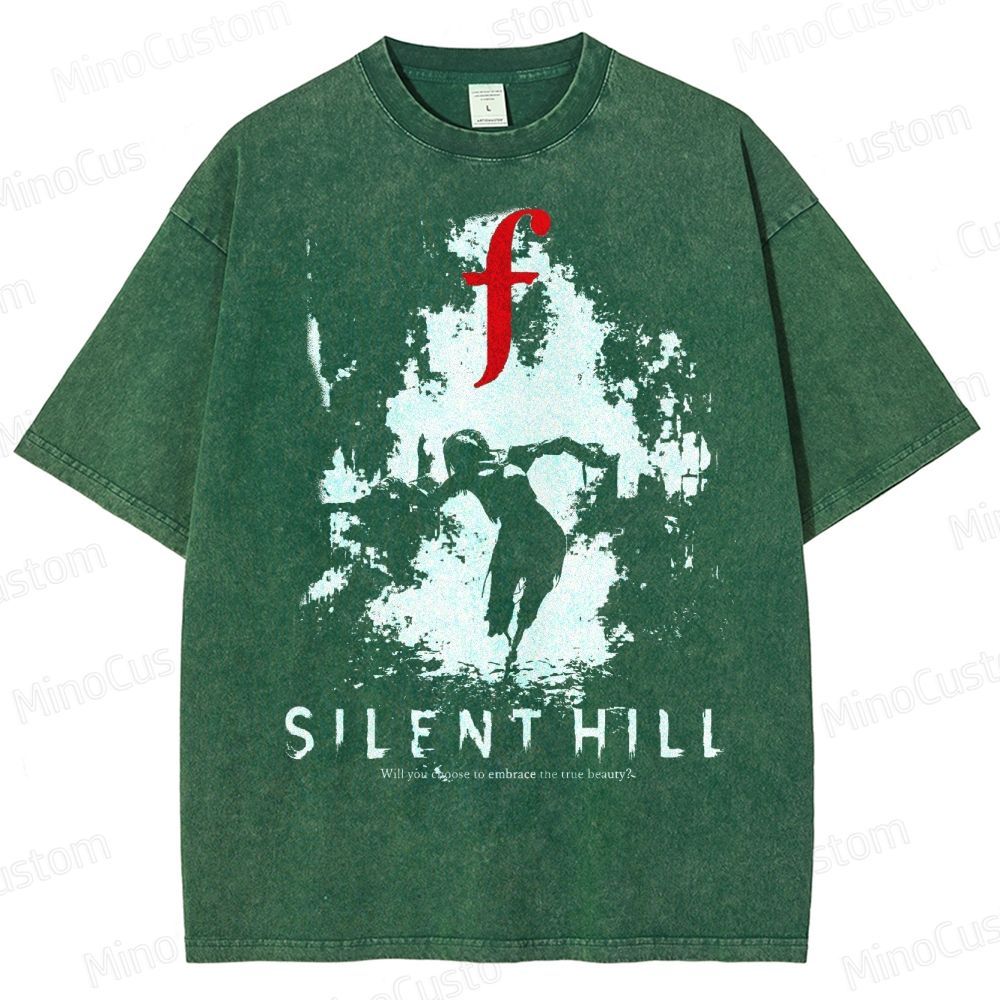 Bleached Art Silent Hill f Washed T-Shirt 
