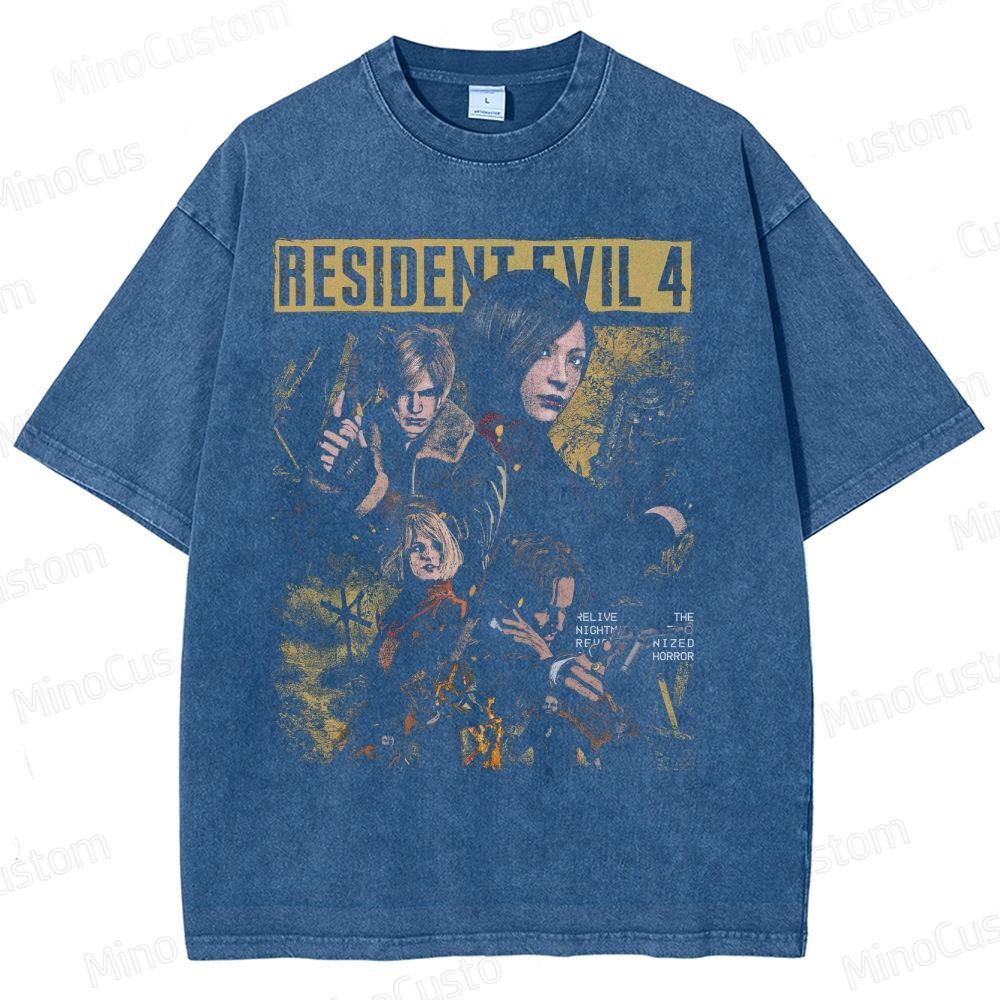 Leon, Ada & Ashley Horror Game Washed T-Shirt 
