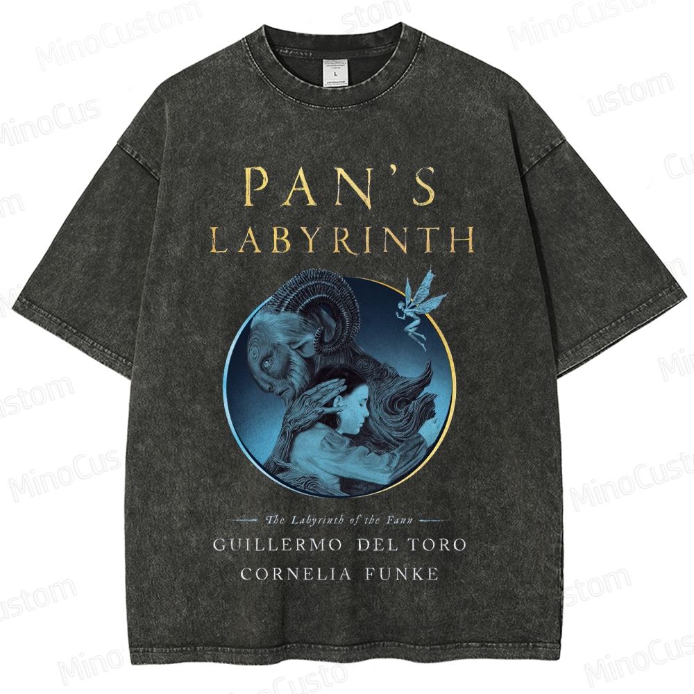 Pan’s Labyrinth Faun & Character Graphic Washed Vintage T - Shirt