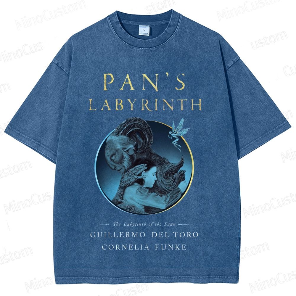 Pan’s Labyrinth Faun & Character Graphic Washed Vintage T - Shirt