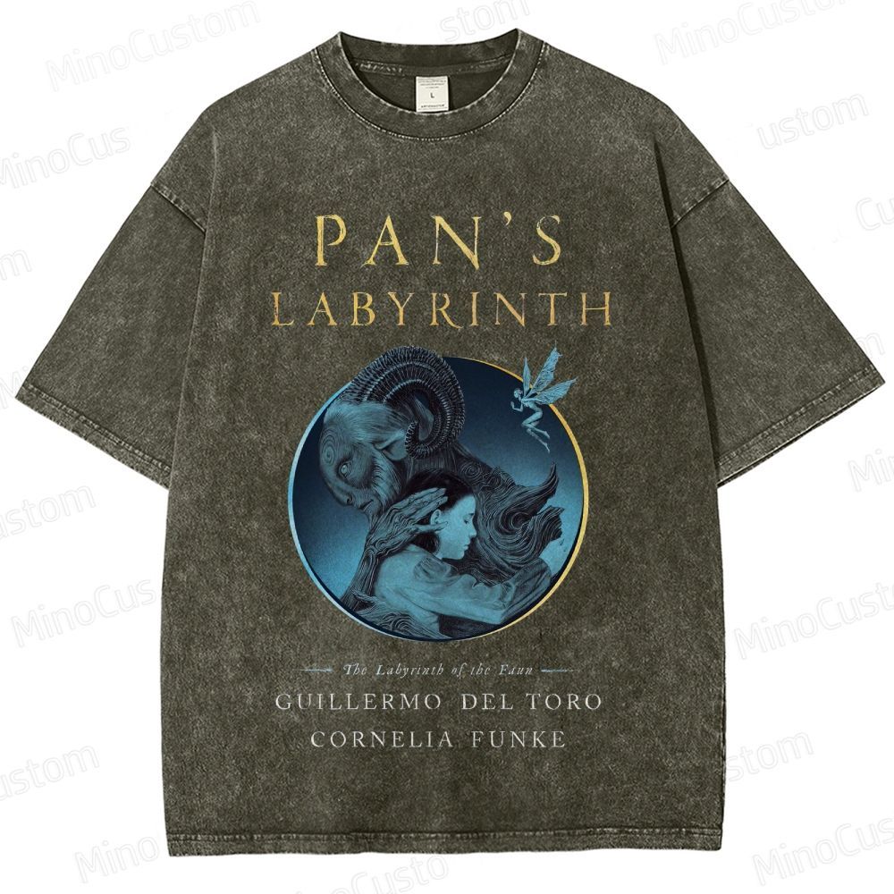 Pan’s Labyrinth Faun & Character Graphic Washed Vintage T - Shirt