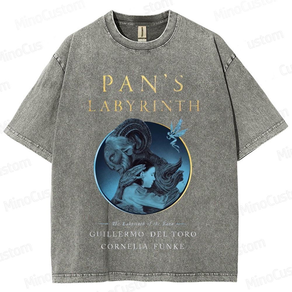 Pan’s Labyrinth Faun & Character Graphic Washed Vintage T - Shirt