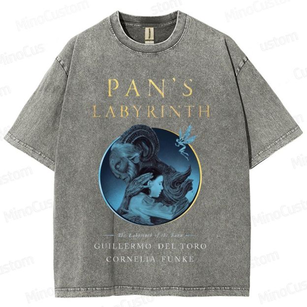 Pan’s Labyrinth Faun & Character Graphic Washed Vintage T - Shirt