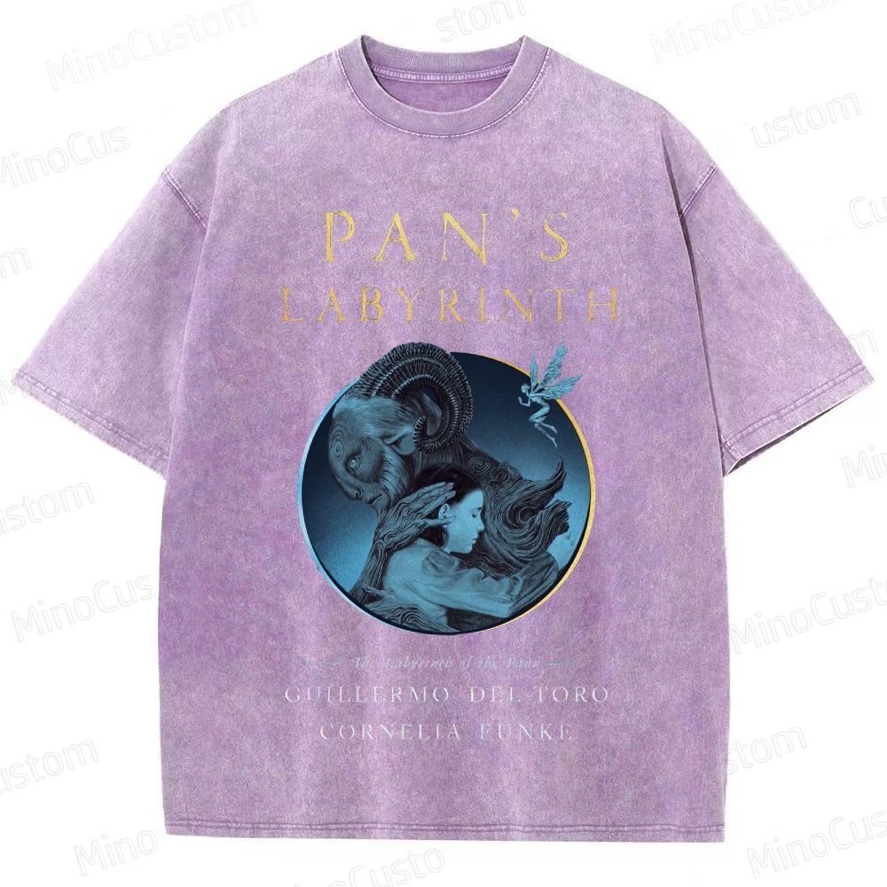Pan’s Labyrinth Faun & Character Graphic Washed Vintage T - Shirt