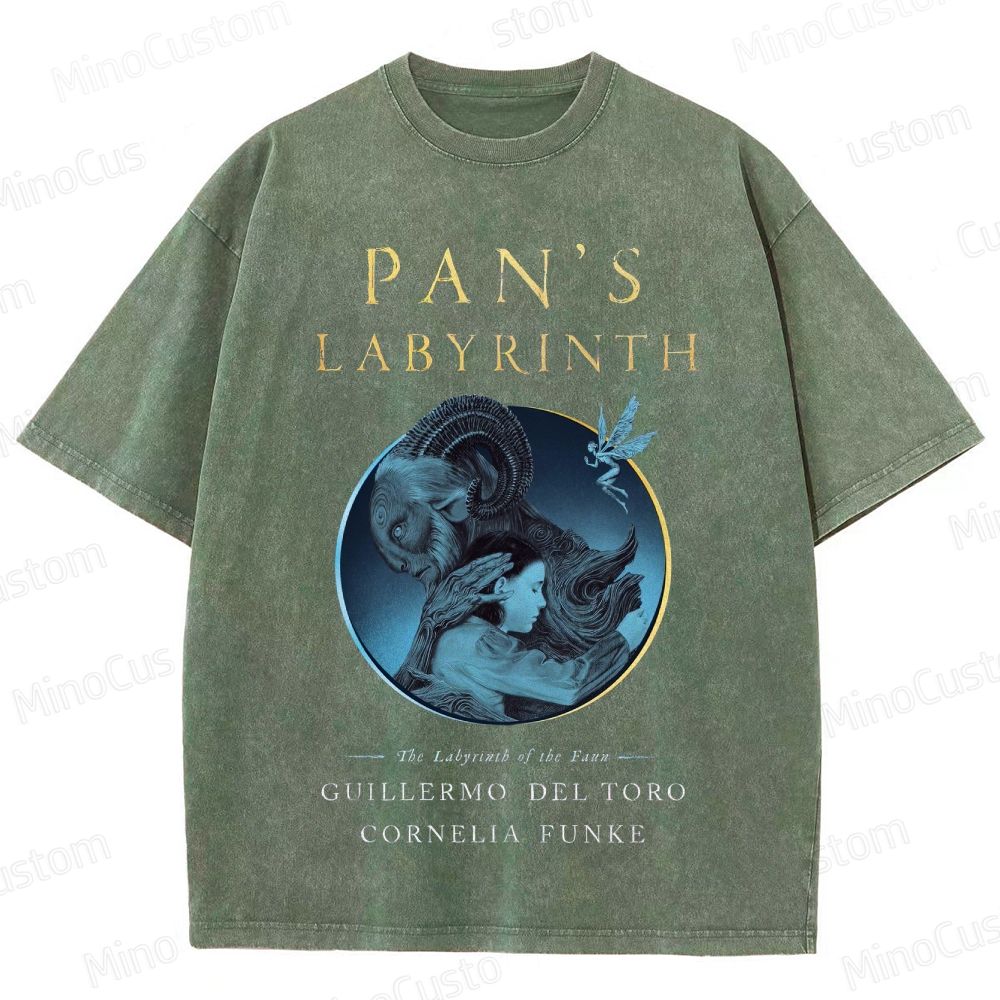 Pan’s Labyrinth Faun & Character Graphic Washed Vintage T - Shirt