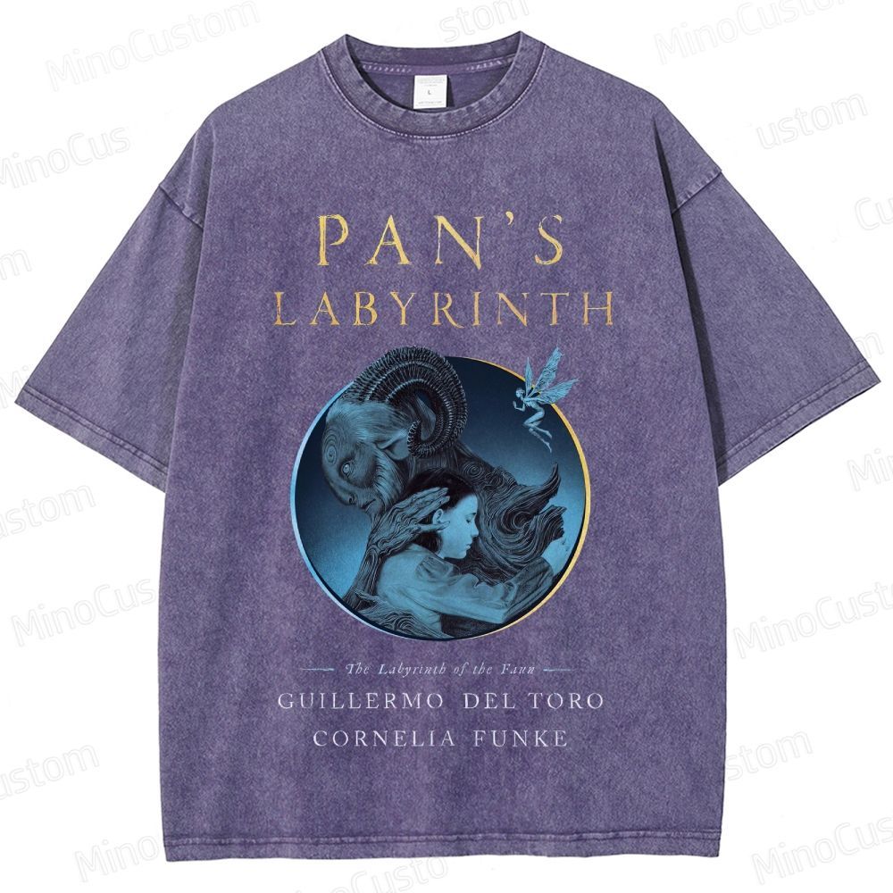 Pan’s Labyrinth Faun & Character Graphic Washed Vintage T - Shirt