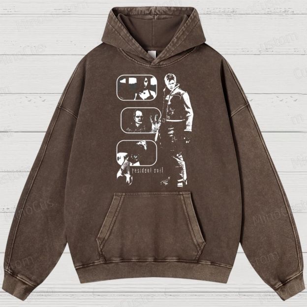 Resident Evil Character Washed Hoodies 