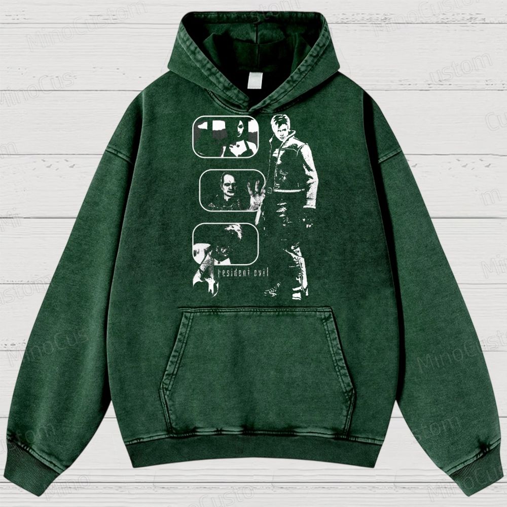 Resident Evil Character Washed Hoodies 