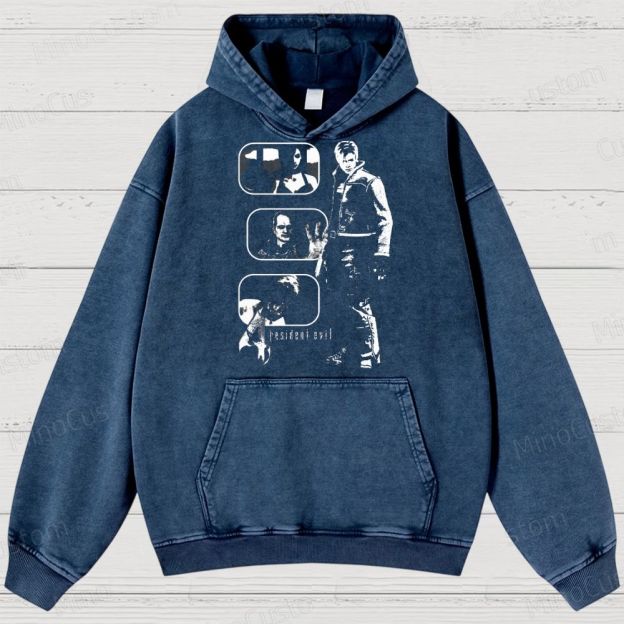 Resident Evil Character Washed Hoodies 