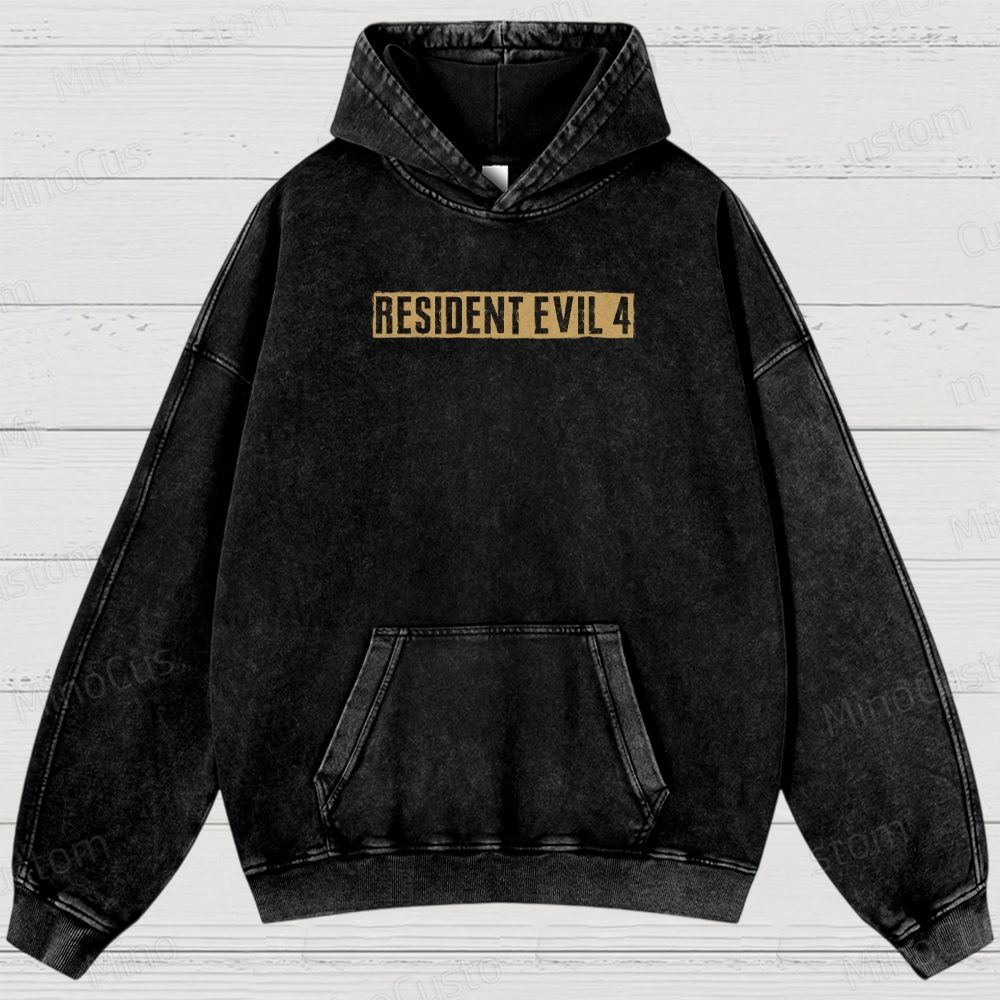 Leon, Ada & Ashley Horror Game Washed Hoodies 