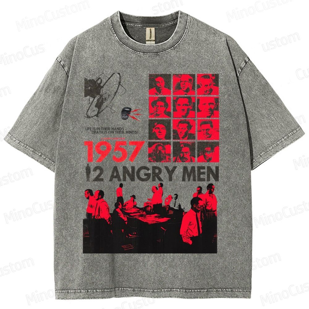 12 Angry Men 1957 VintageMovie Washed T-Shirt