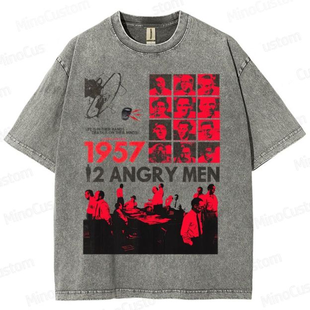 12 Angry Men 1957 VintageMovie Washed T-Shirt