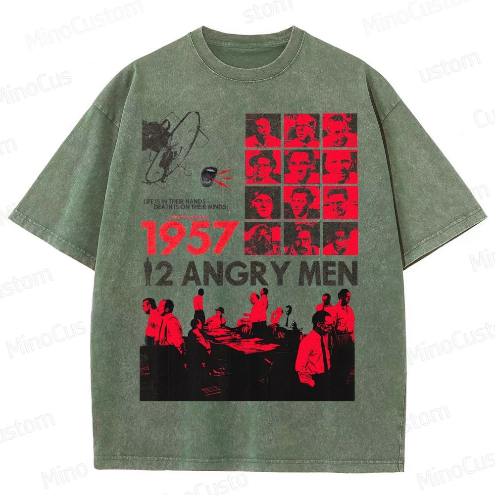 12 Angry Men 1957 VintageMovie Washed T-Shirt