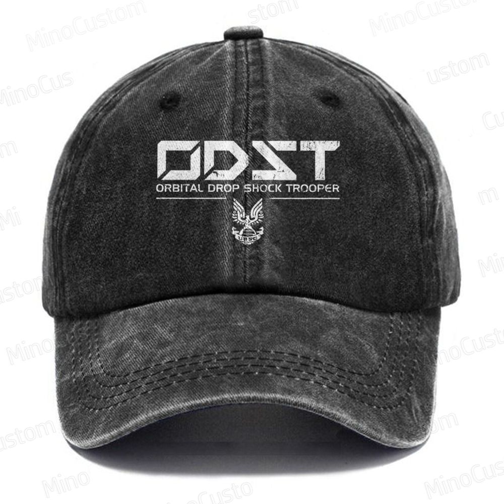 ODST White Vintage Casual Washed Cap 