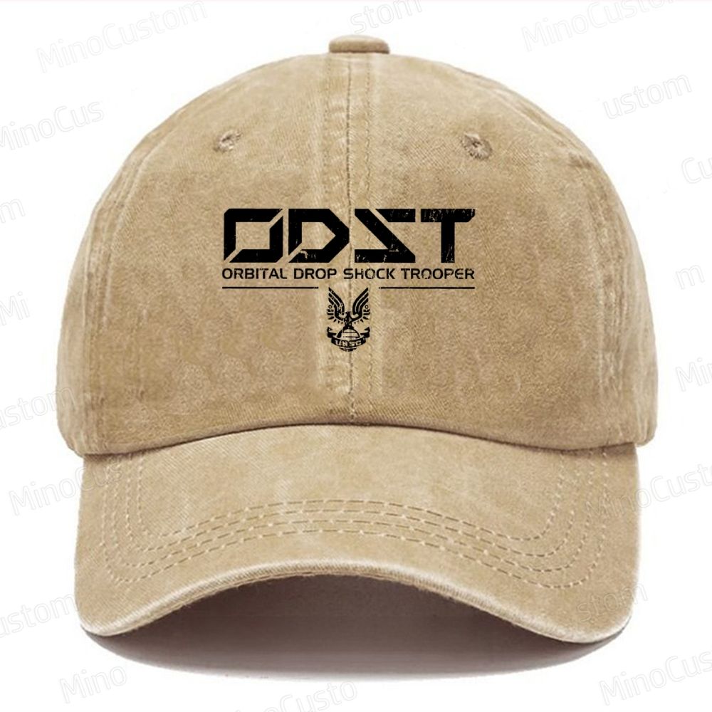 ODST White Vintage Casual Washed Cap 