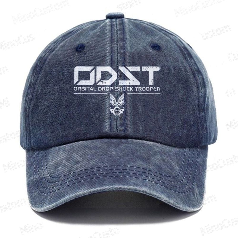 ODST White Vintage Casual Washed Cap 
