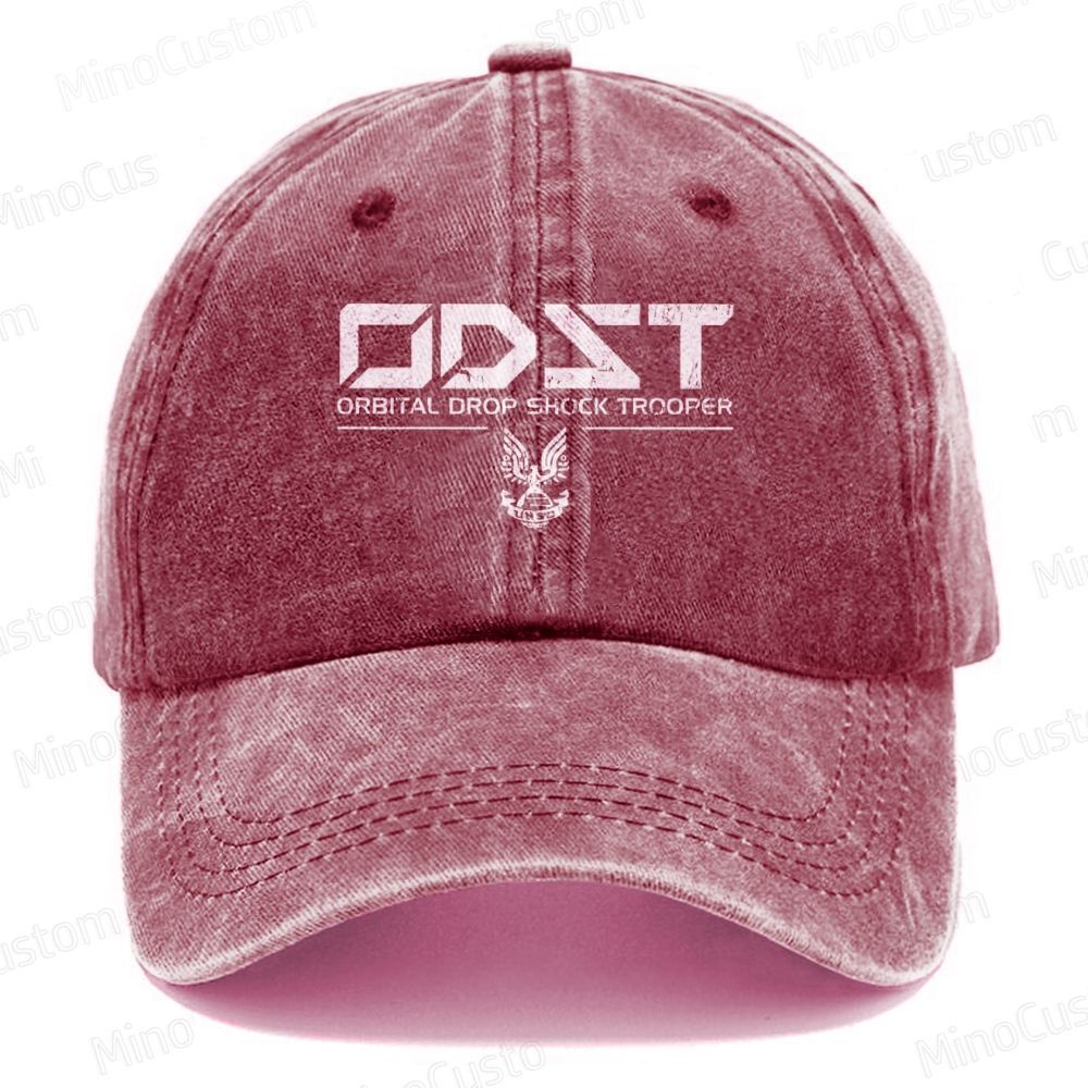 ODST White Vintage Casual Washed Cap 