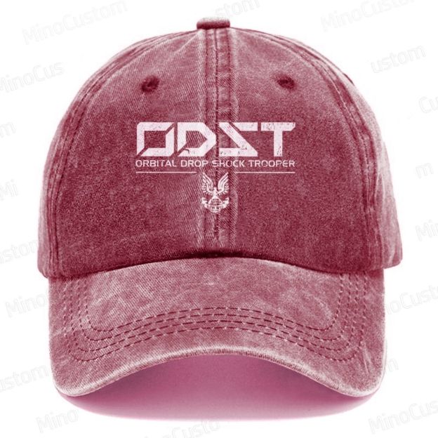ODST White Vintage Casual Washed Cap 