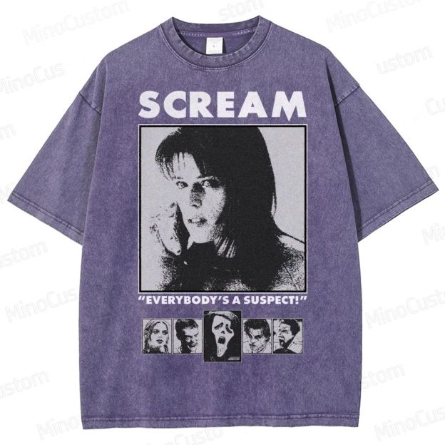 “Everybody’s a Suspect” Horror Washed T-Shirt 