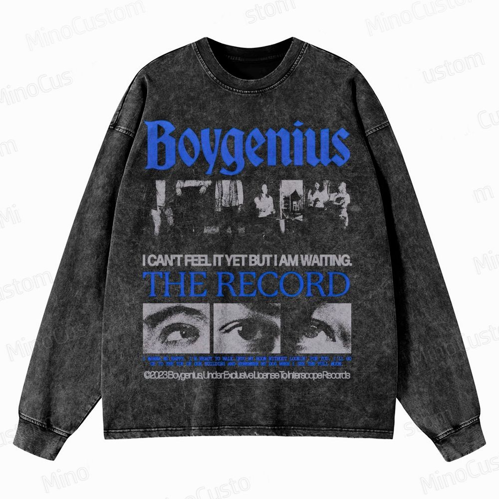 Indie Band Emotional Crewneck Washed Sweatshirt