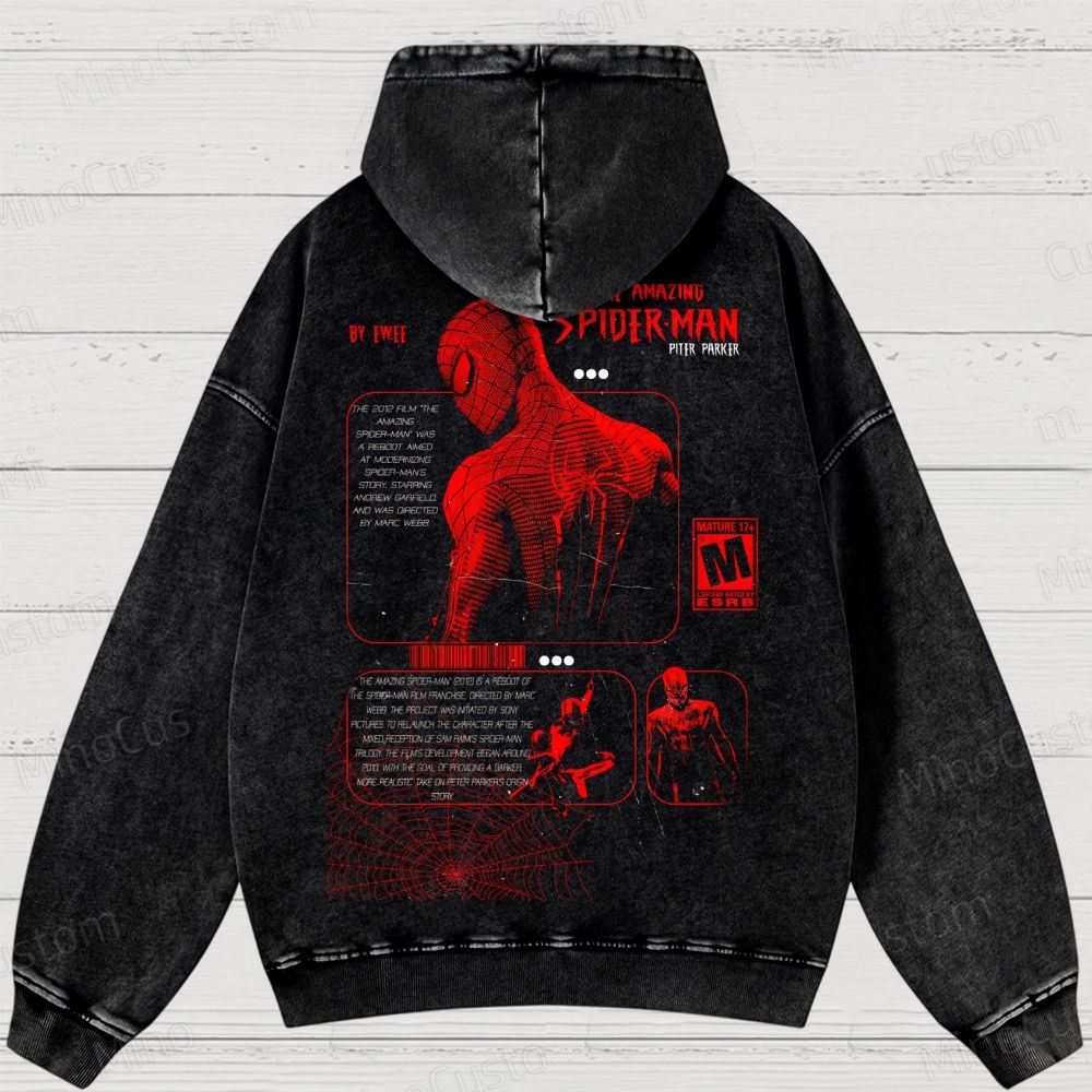 The Amazing Spider-Man Washed Hoodies