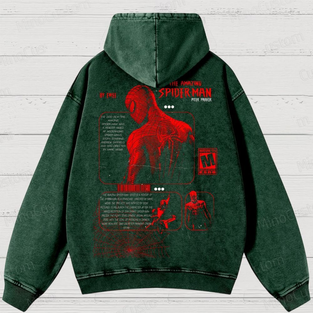 The Amazing Spider-Man Washed Hoodies