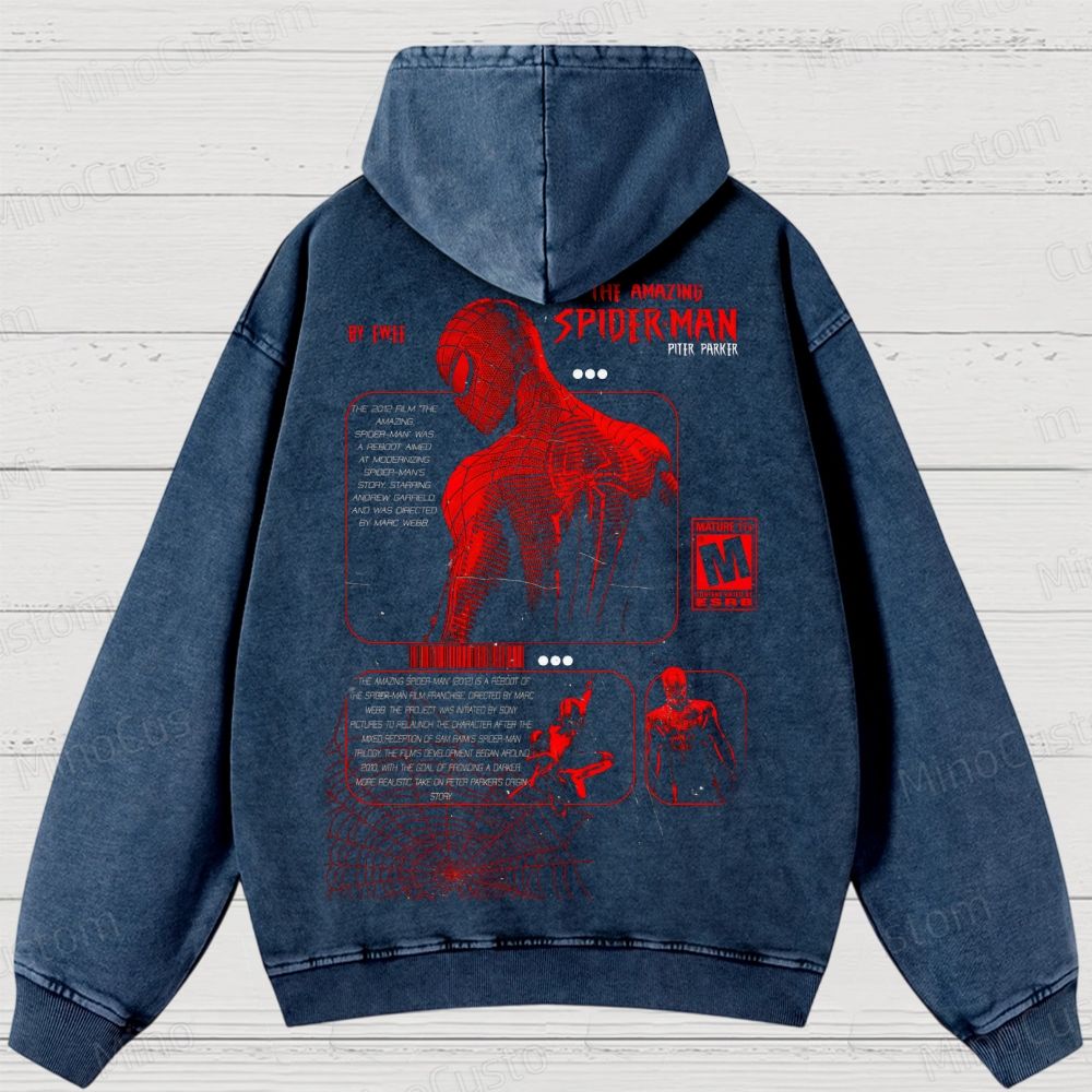 The Amazing Spider-Man Washed Hoodies