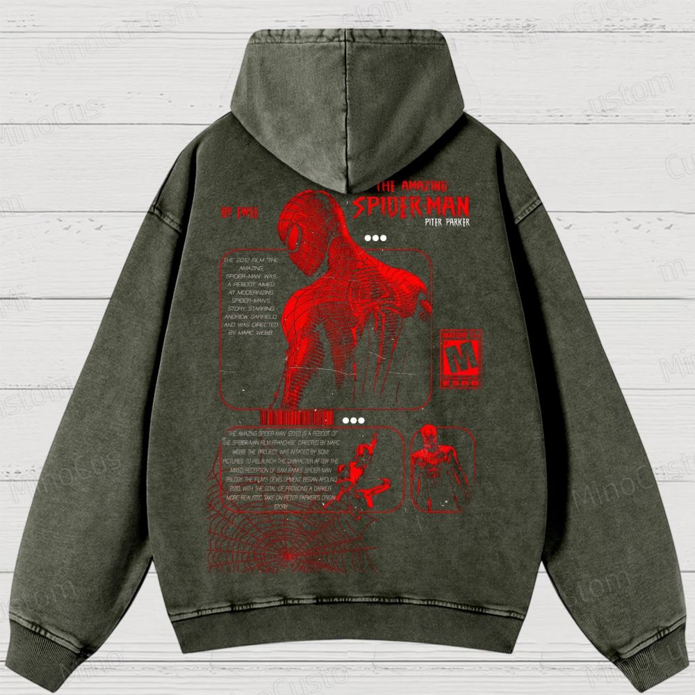 The Amazing Spider-Man Washed Hoodies