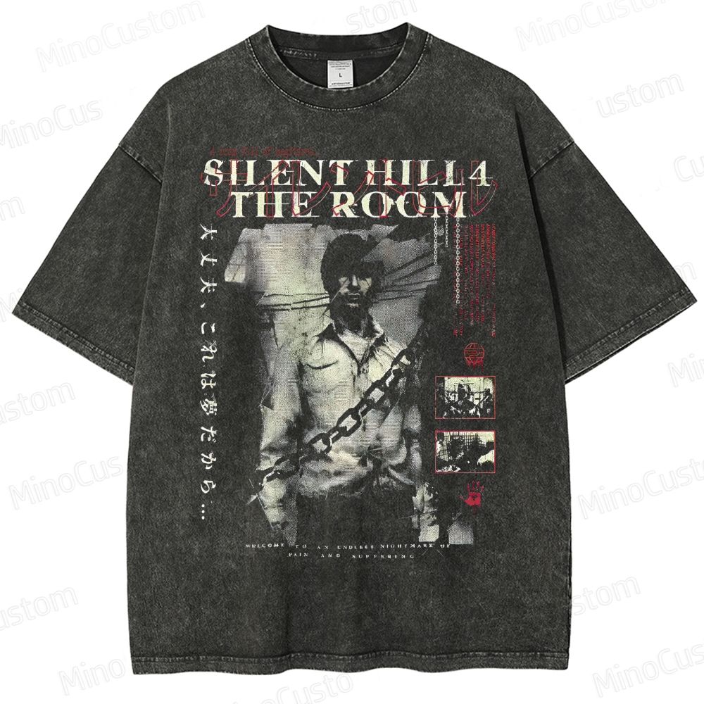 Silent Hill 4 Shirt: Creepy Horror Game Washed T-Shirt