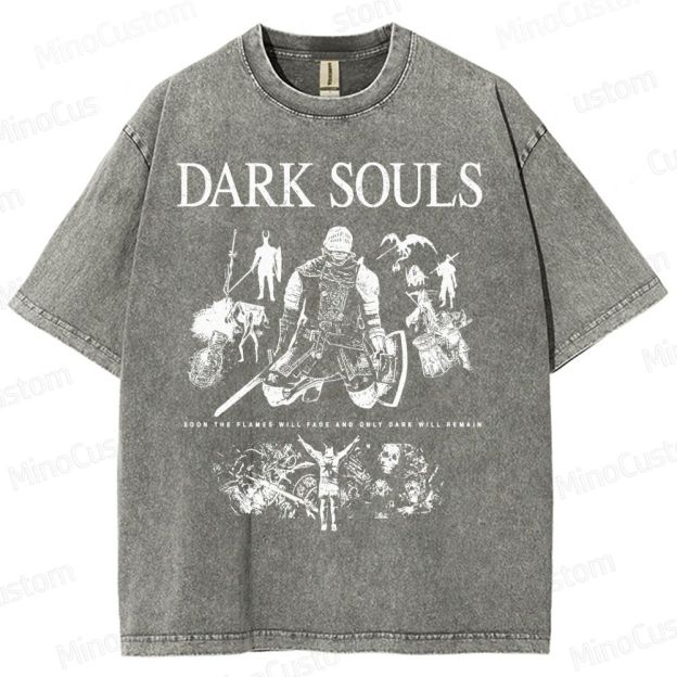Dark Souls Knight Graphic Washed T-Shirt