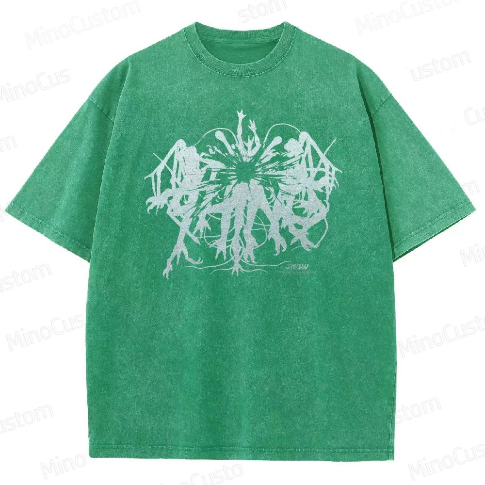 The Thing Monster Collage Graphic Washed Vintage T - Shirt