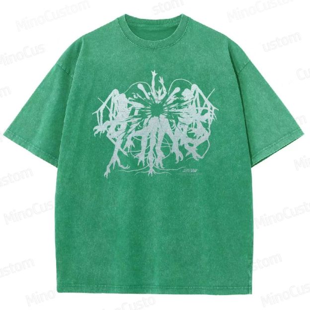 The Thing Monster Collage Graphic Washed Vintage T - Shirt