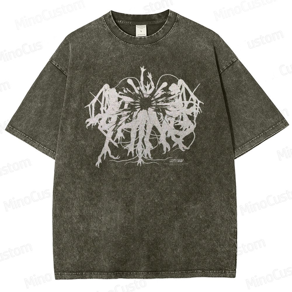 The Thing Monster Collage Graphic Washed Vintage T - Shirt