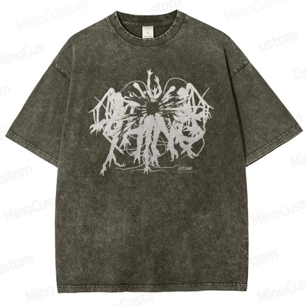 The Thing Monster Collage Graphic Washed Vintage T - Shirt