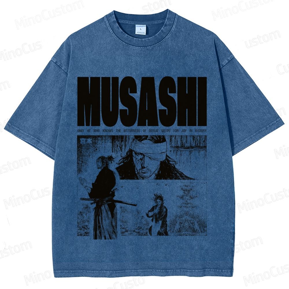 Miyamoto Musashi (1961) Samurai Graphic Washed Vintage T - Shirt