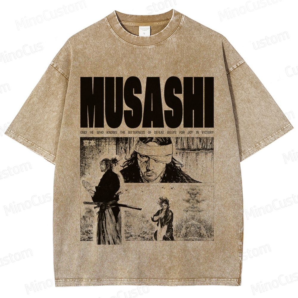 Miyamoto Musashi (1961) Samurai Graphic Washed Vintage T - Shirt